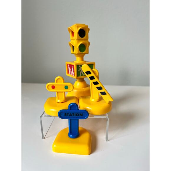 Fisher-Price Little People Work Together Dump Truck With Figure and Road Signs - Picture 3 of 9